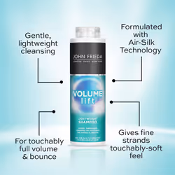 John Frieda Duo Pack Luxurious Volume Touchably Full Volumising Shampoo and Conditioner Set for Fine Hair, 2 x 500 ml