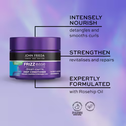 Frizz Ease Dream Curls Deep Conditioner 250ml, Intensively Nourishing Hair Mask for for Naturally Wavy and Curly Hair