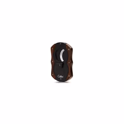 Cut | Double Guillotine Cigar Cutter| Black with Wood Accents |Spring Loaded Release|Up-to 62 Ring Gauge Cigars| Ergonomic De ...