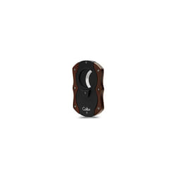 Cut | Double Guillotine Cigar Cutter| Black with Wood Accents |Spring Loaded Release|Up-to 62 Ring Gauge Cigars| Ergonomic Design | Includes Gift-Box