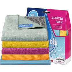 e-cloth Starter Pack - 5 Microfibre, Polyester Blue, Grey, Orange, Purple, Yellow 5 pc(s)