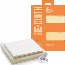 e-Cloth Shower Pack - 2 Microfibre Cleaning & Polishing Cloths - Uses Water Only