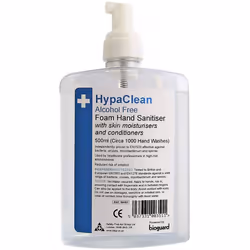Safety First Aid Group HypaClean Alcohol Free Foam Hand Sanitiser (500 ml)