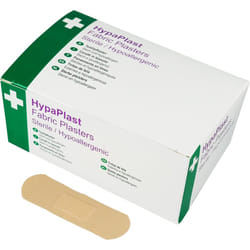 HypaPlast Fabric Plasters, 7.2 x 2.5 cm (Pack of 100) Sterile Hypoallergenic