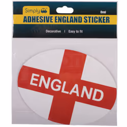 Adhesive St George England Flag Oval Car Sticker Bumper European Travel Abroad