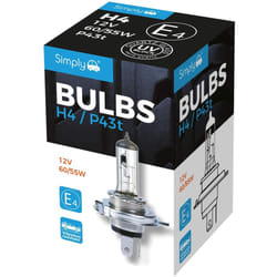 Simply S472 H4 Car Bulb, 12 V, 60V, 60/ 55W, Comply Left ECE R-37, Base PK22n, Suitable for y 1 Headlights, Maximum Visibility