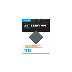WD1000 Wet & Dry Polishing Paper 1000 Grit, Pack of 25, 230mm x 280mm, Perfect for DIY Car Bodywork Repairs, Machine, Manual Sanding, Furniture and