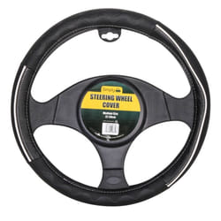Simply Sports Grip Black & White Steering Wheel Cover Strong Grip Universal Fit
