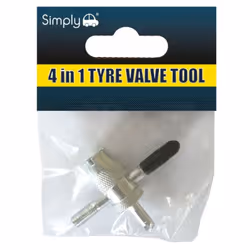 Simply 4 In 1 Car Tyre Valve Tool 4 Way Repair Core Key