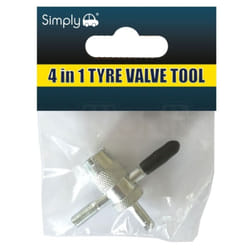 Simply 4 In 1 Car Tyre Valve Tool 4 Way Repair Core Key