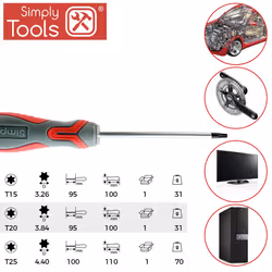 T20 Torx Head Screwdriver with Greater Strength and Durability, Extra Grip on The Screws Head