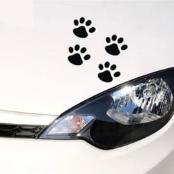 Pack Of 12 Dog Foot Paws Print Car Vinyl Sticker Cute Accessory Decal Window
