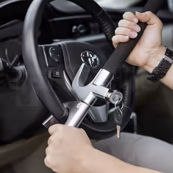 Car Security Heavy Duty Steering Wheel Lock Immobiliser Anti Theft Clamp 3 Keys