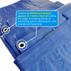 Heavy Duty 90GSM Tarpaulin TARP001 2x3M, Waterproof Tarpaulin for Vehicles, Gardens and Home Projects, Blue