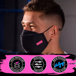 Muc-Off Filth Black Face Mask, Large - Reusable Face Mask with Filter, Washable Face Covering - Adjustable Cotton Mask for Men and Women