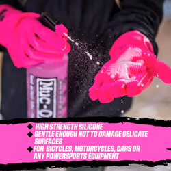 Muc-Off Deep Scrubber Gloves, Large - Silicone Scrubbing Gloves for Car Cleaning and Bike Cleaning - BPA-Free Heat Resistant Cleaning Gloves, Pink
