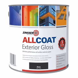 Zinsser All Coat Exterior Gloss Paint 1l Black