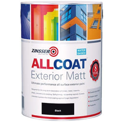 Zinsser Allcoat Exterior 15 Year WB Matt Black 1L