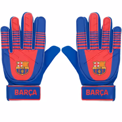 FC Barcelona Official Football Gift Kids Youths Goalkeeper Goalie Gloves - Blue BARCA, Youths: 10-16yrs