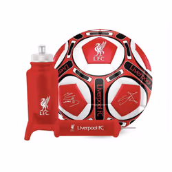 Liverpool FC Team Merchandise Football Signature Ball Bottle Pump Gift Set 500ml