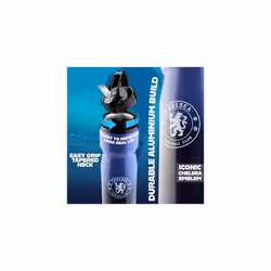 Chelsea FC Water Bottle with Straw - Metal Water Bottle for Football Fans Sports Work Gym - Chelsea Gifts for Men