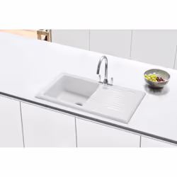 Caple WIL100 kitchen sink Top-mounted sink Rectangular Ceramic