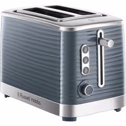 Russell Hobbs Inspire 2 Slice Toaster (Extra wide slots, High lift feature, 6 Browning levels, Frozen 1050W, Grey textured h ...