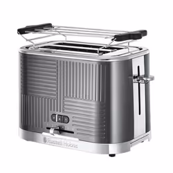Russell Hobbs Geo Steel, 2 slice(s), Stainless steel, Stainless steel, Buttons, Level