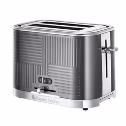 Russell Hobbs Geo Steel, 2 slice(s), Stainless steel, Stainless steel, Buttons, Level