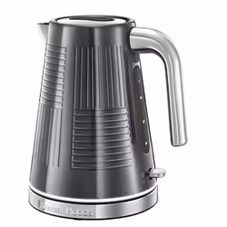 Russell Hobbs Geo, 1.7 L, 3000 W, Grey, Stainless steel, Water level indicator, Overheat protection