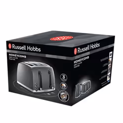 Russell Hobbs Honeycomb 4 slice(s) Grey
