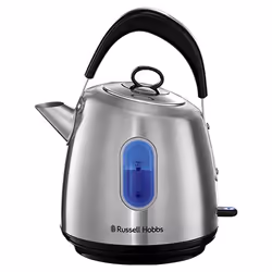 Russell Hobbs Stylevia, 1.5 L, 2200 W, Black, Stainless steel, Plastic, Stainless steel, Water level indicator, Cordless