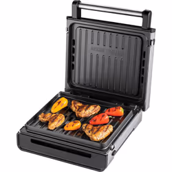George Foreman Smokeless Electric Grill, Indoor BBQ Grill Stainless Steel, 1500W