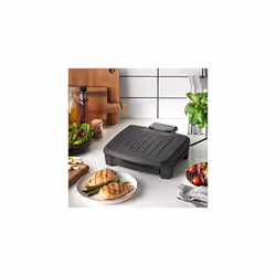 George Foreman Immersa Medium Electric Grill [Removable Control Panel allows grill machine to be fully washable, Energy saving, BBQ] Black 28310