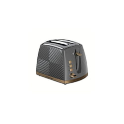 26392 Groove 2 Slice Toaster, Tactile 3D Design Bread Toaster with Frozen, Cancel and Reheat Settings, 850 Watts, Grey