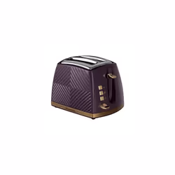 26393 Groove 2 Slice Toaster, Tactile 3D Design Bread Toaster with Frozen, Cancel and Reheat Settings, 850 Watts, Mulberry