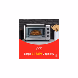 Russell Hobbs 26680 20L Air Fryer Mini Oven - Family Countertop Electric Convection, Airfryer, Grill and Toaster Oven, Stainless Steel, 1500 Watts