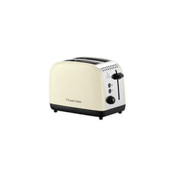 Russell Hobbs 2 Slice Lift & Look Toaster (Longer slots, 6 Browning levels, Defrost/Reheat/, 1670W, Cream & Stainless Steel Gloss finish) 26551