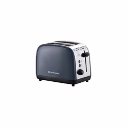 26552 Stainless Steel 2 Slice Toaster - Long Slots with 6 Browning Settings and High Lift Feature, Grey