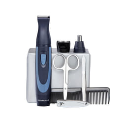 Nose and Ear Trimmer 13 Piece Travel Kit (3 attachments: Rotary nose and ear attachment, 1-5mm detail trimmer & comb attachment, Battery Operated,