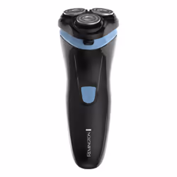 Remington R1000, Rotation shaver, Black, Blue, Stainless steel, Charging, Battery, 30 min