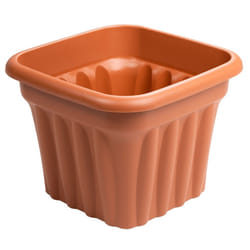 40cm Square Planter Plastic Lightweight Flower Plant Pot Terracotta Garden Tub