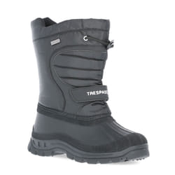 Trespass Kids Waterproof Snow Boots Dodo - 12, Black