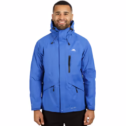Trespass Mens Corvo Waterproof Windproof Outdoor Walking Hiking Jacket Coat - 3XL, Blue