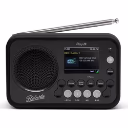 Roberts Radio Play 20, Personal, Analog & digital, DAB, DAB+, FM, Black, Buttons, External