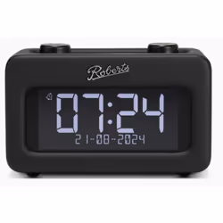 Roberts Radio Revival Rest, Digital alarm clock, Rectangle, Black, 24h, DAB, DAB+, FM, Radio/Buzzer