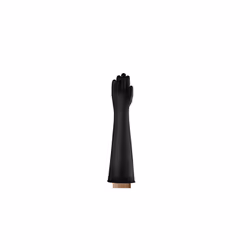 AlphaTec 87-108 Chemical Resistant Gloves in Latex with Long Cuff (61cm/24in), Heavy Duty Protection against Acids and Solvents, Reusable Rubber Latex