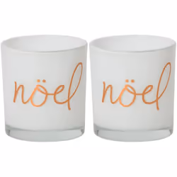 Yankee Candle Set of Two Christmas Noel Votive Holders