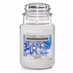 Yankee Candle Sparkling Holiday Large Glass Jar Scented Fragrance 538g