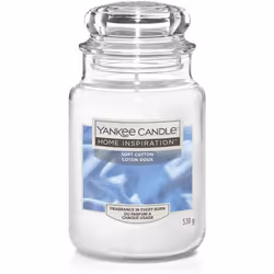 Yankee Candle Soft Cotton - Clean, comforting Scent of Soft, Fluffy Towels just Out of The Dryer - Large